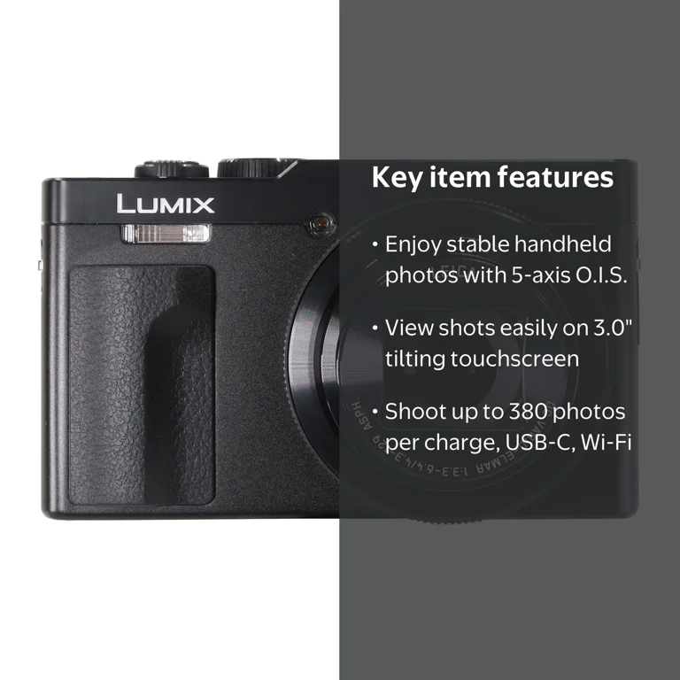 Panasonic Lumix ZS99 Digital Camera (Black) - Walmart.com