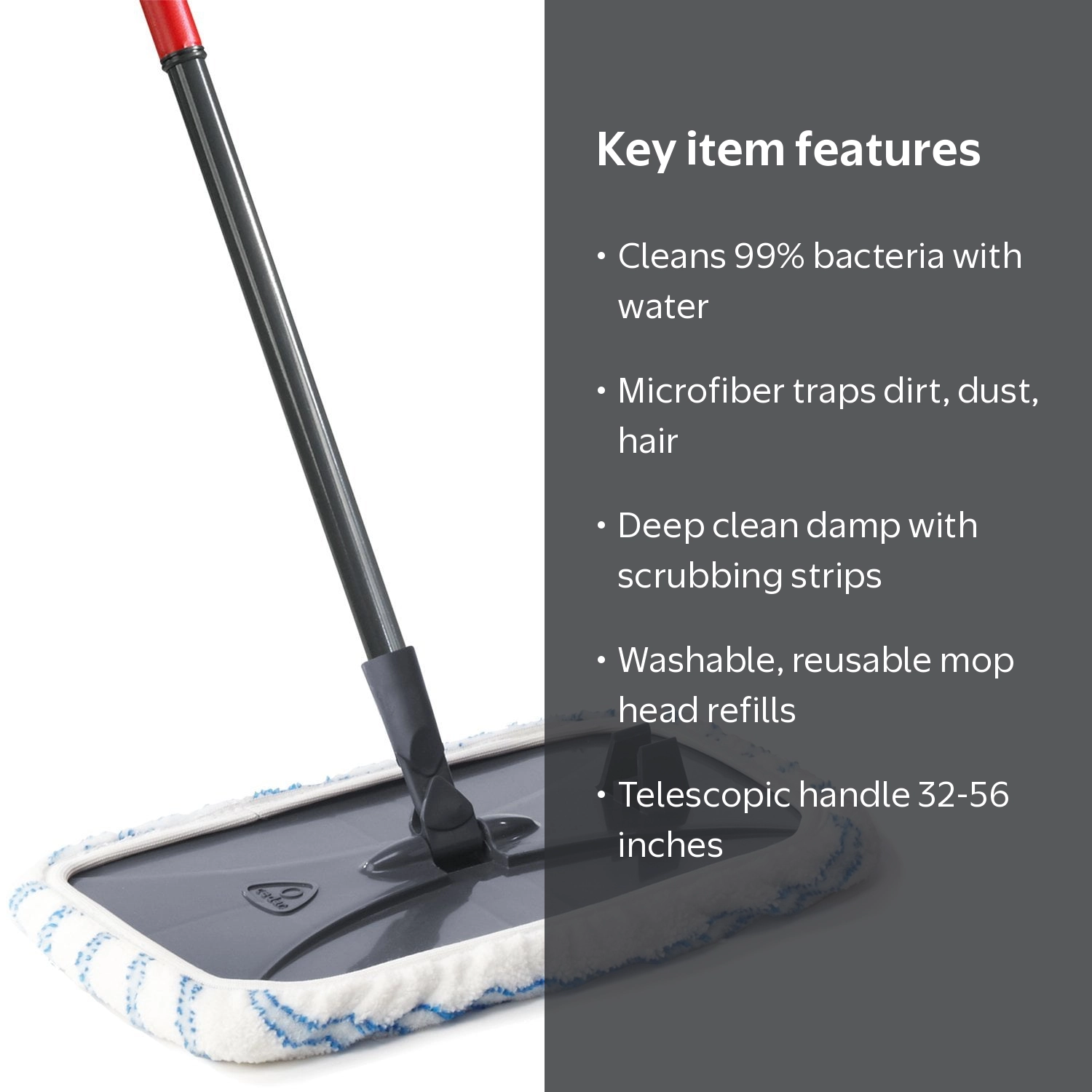 O-Cedar Hardwood Floor 'N More Microfiber Mop with Telescoping