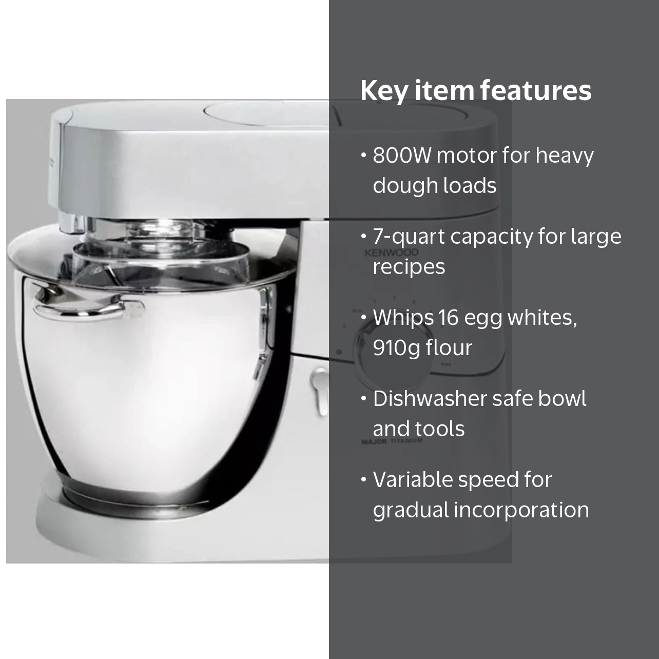 Kenwood KMM021 7QT Chef Titanium Kitchen - Walmart.com