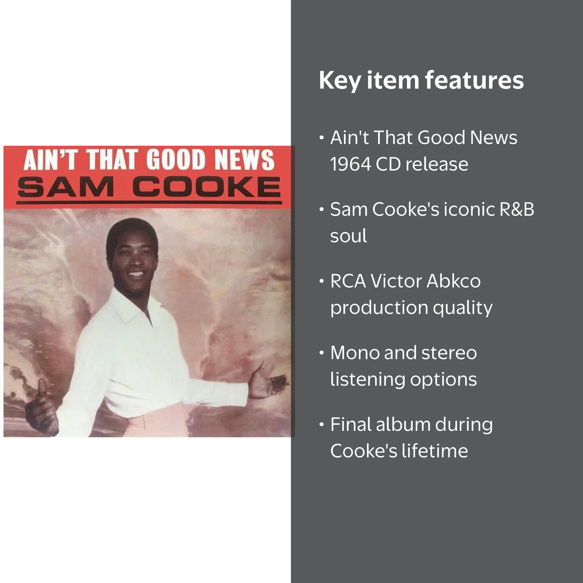 Sam Cooke - Ain't That Good News - Music & Performance - CD