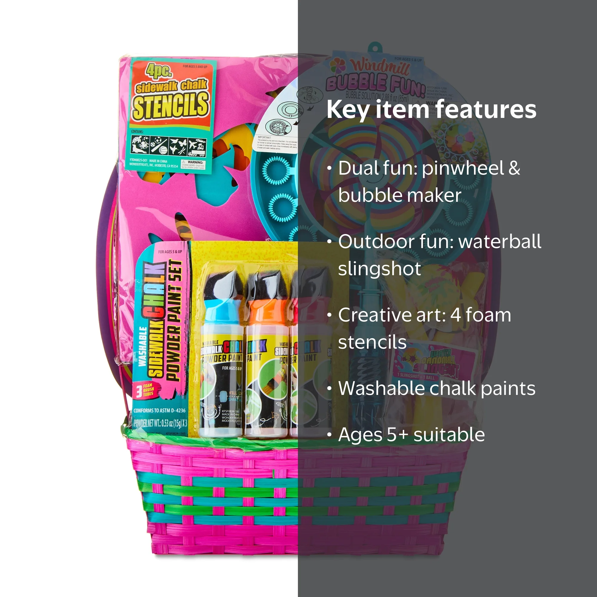 IVY ATTRACT & BASIC plus セット Prefilled Bubble and Chalk Easter Basket Gift Set, by Wondertreats
