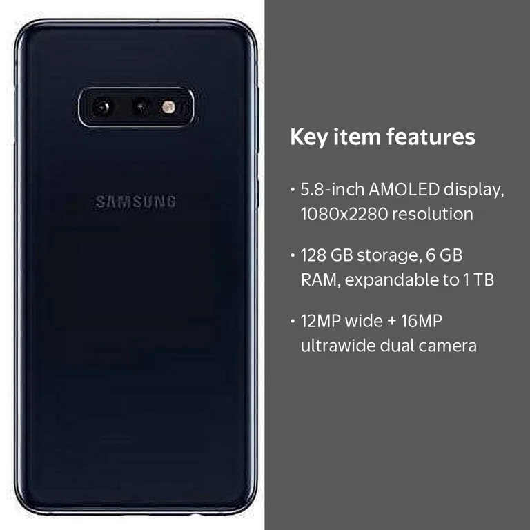 Restored SAMSUNG Galaxy S10e Factory Unlocked Phone with 128GB