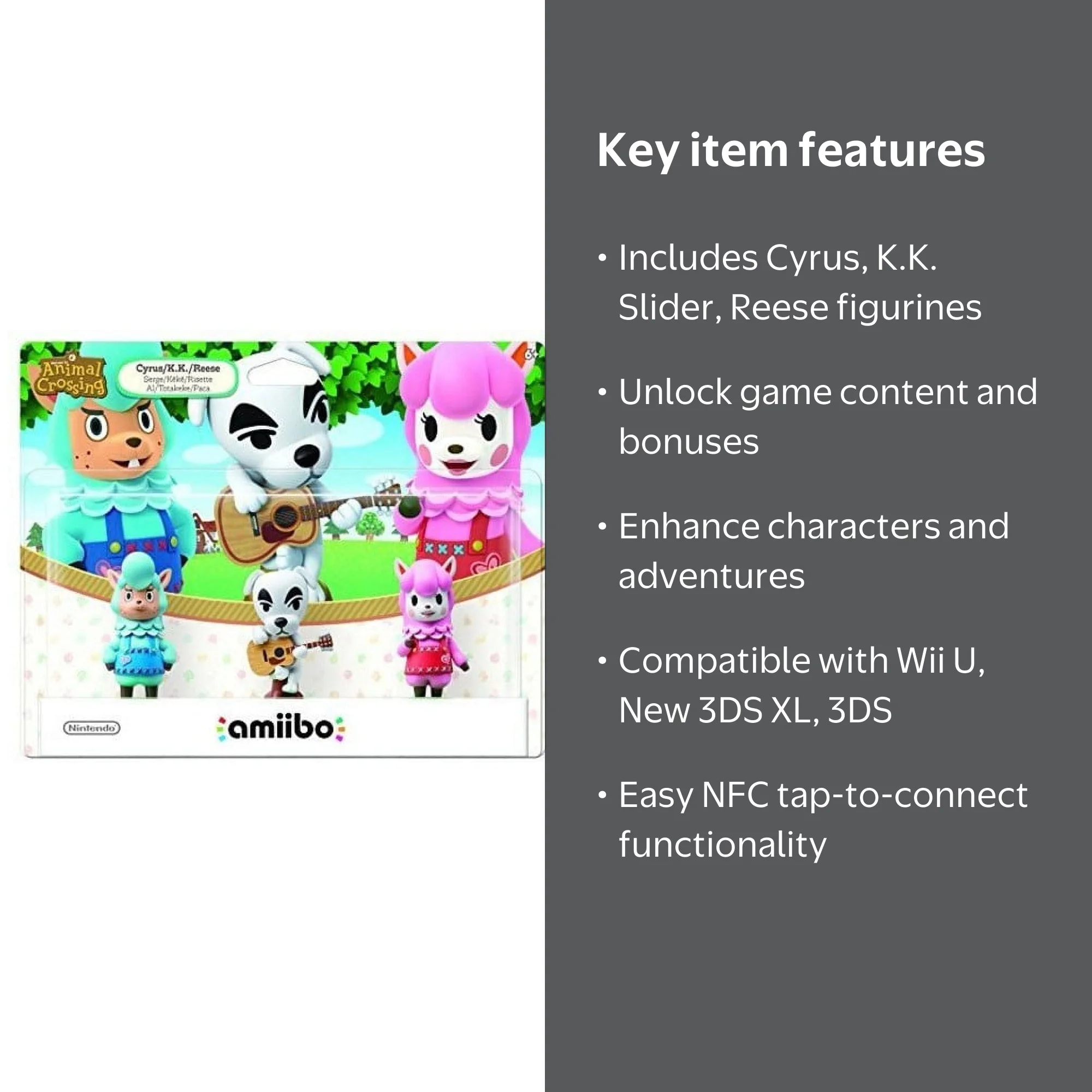 Nintendo Animal Crossing amiibo 3-pack - LEAF Characters Games