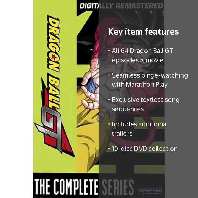 CrunchyRoll: Dragon Ball GT, Complete Series Box Set, TV-PG Rated