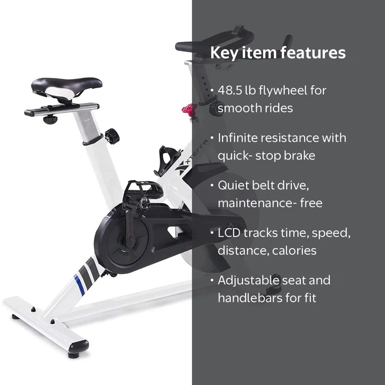XTERRA Fitness MB550 Indoor Cycling Exercise Bike with 48.5 lb