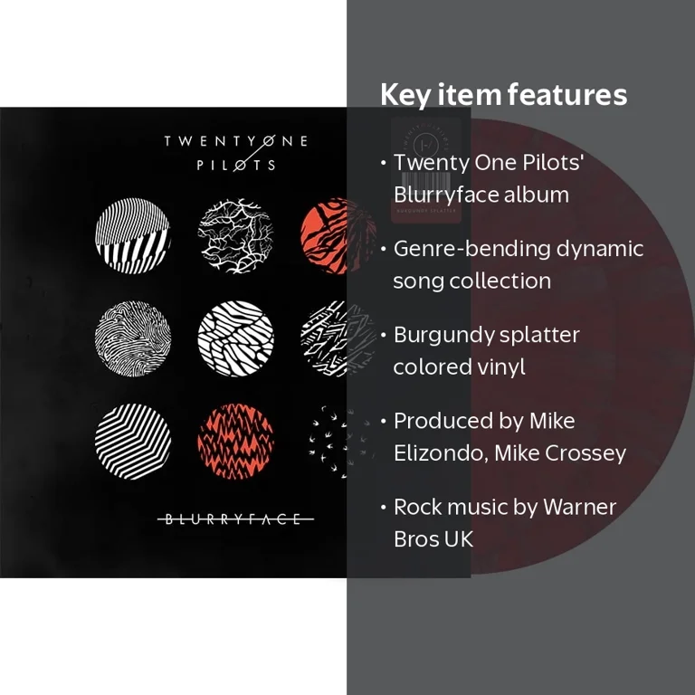 Twenty One Pilots - Blurryface - Burgundy Splatter Colored Vinyl