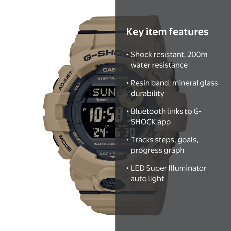 Casio G-Shock Power Trainer Watch, GBD-800UC-5CR, Shock Resistant
