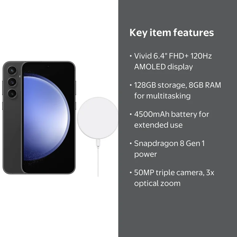 SAMSUNG Galaxy S23 FE 5G Android Smart Cell Phone, 128GB, 8GB, 6.4
