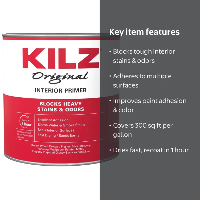KILZ Original Water-based, Interior White Primer, Oil-Based, 1