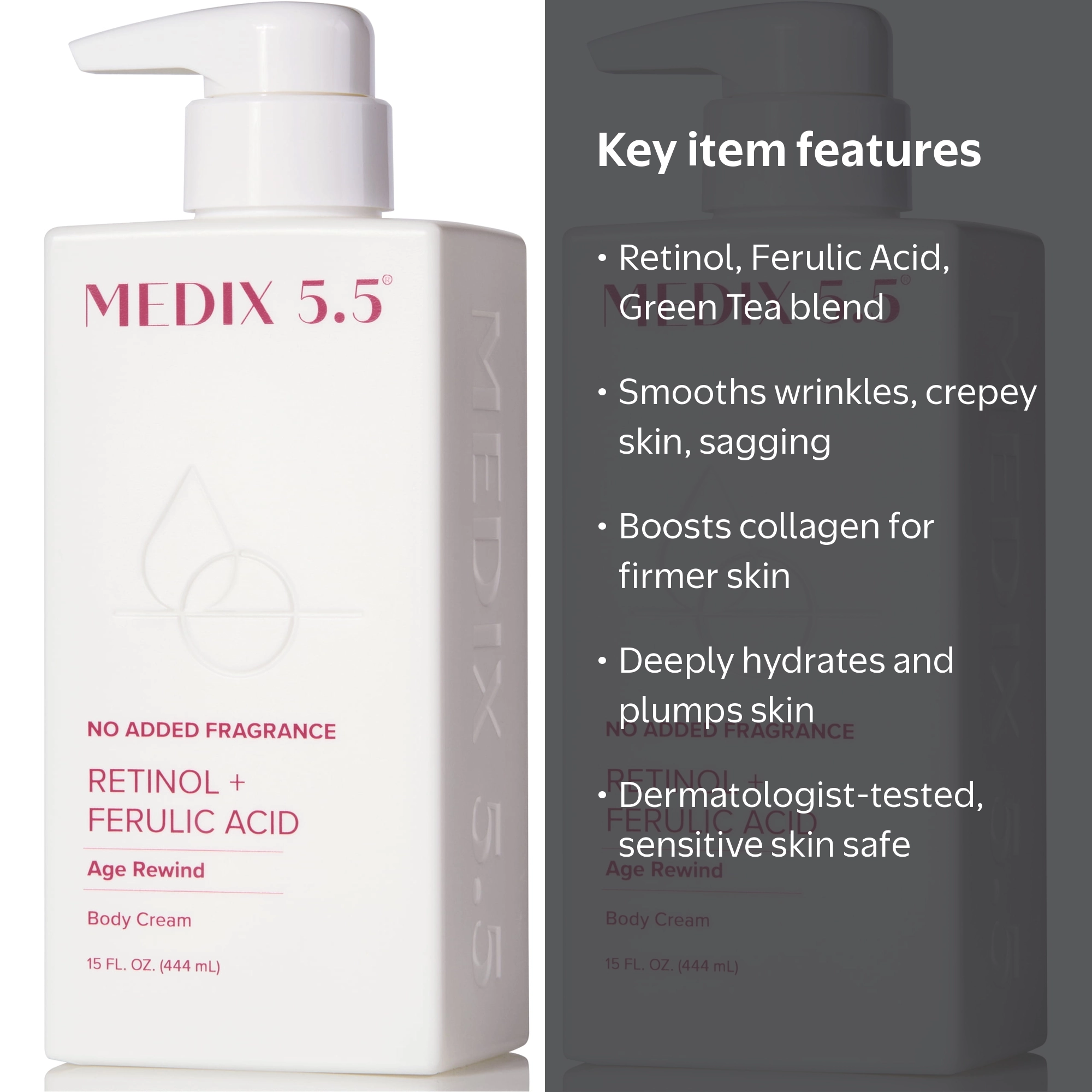 Medix 5.5 Retinol Body Cream, Anti-Aging for Wrinkles and Crepey