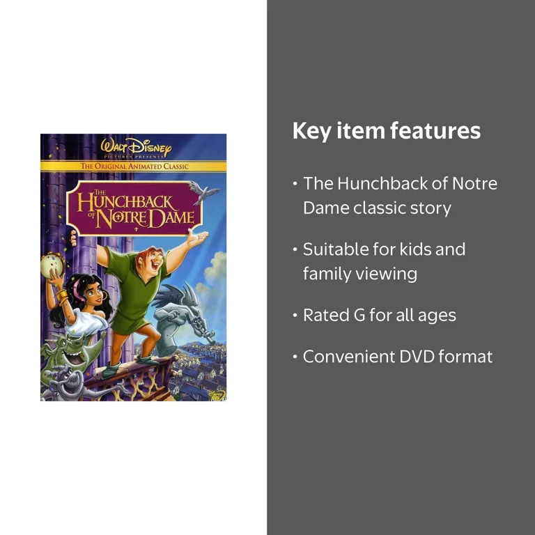 Disney The Hunchback of Notre Dame 1 DVD, 1.85 Anamorphic DD 5.1