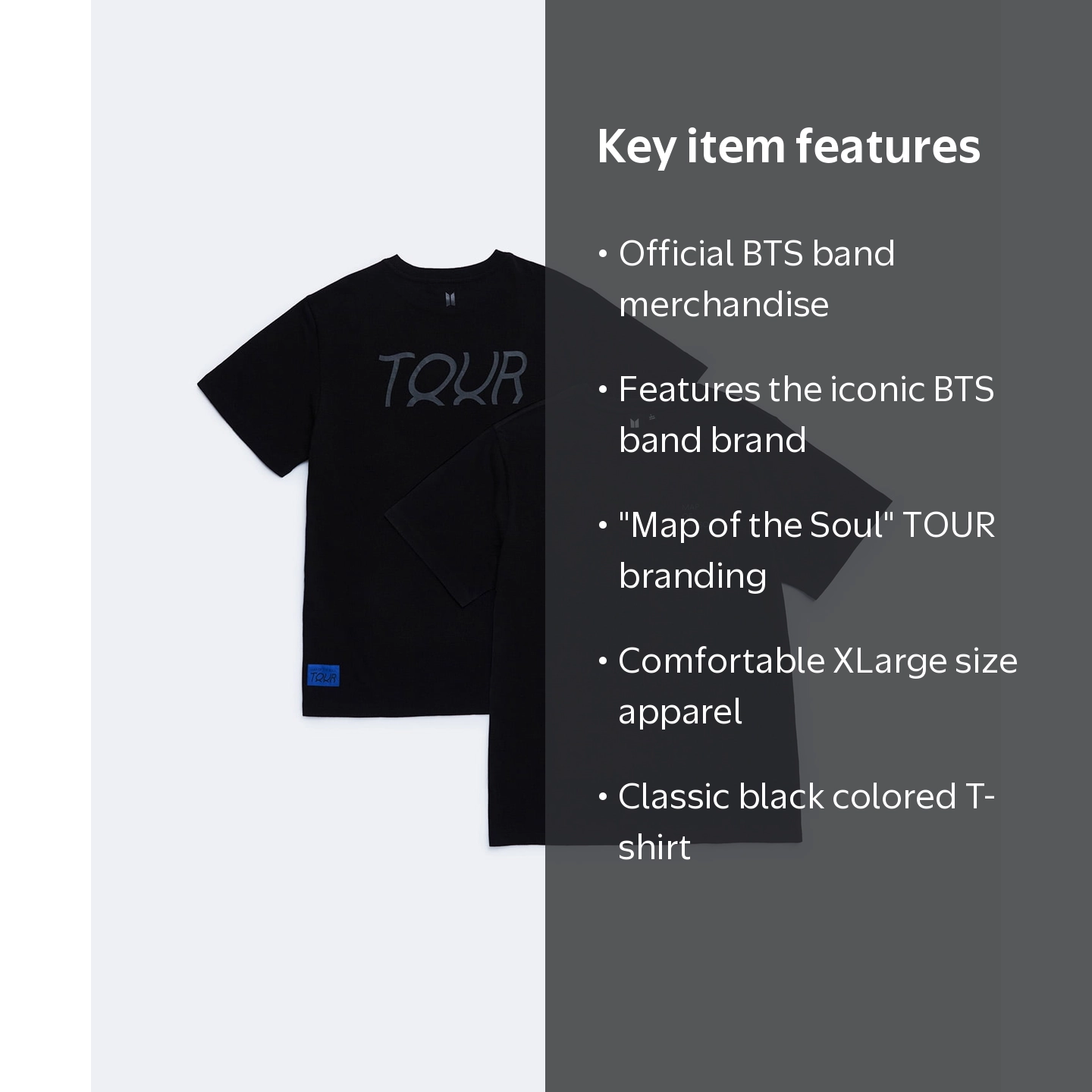BTS MAP OF THE SOUL TOUR Tシャツセット(未使用) BTS, Map of the Soul TOUR T-Shirt, Black, XL, Official Merchandise