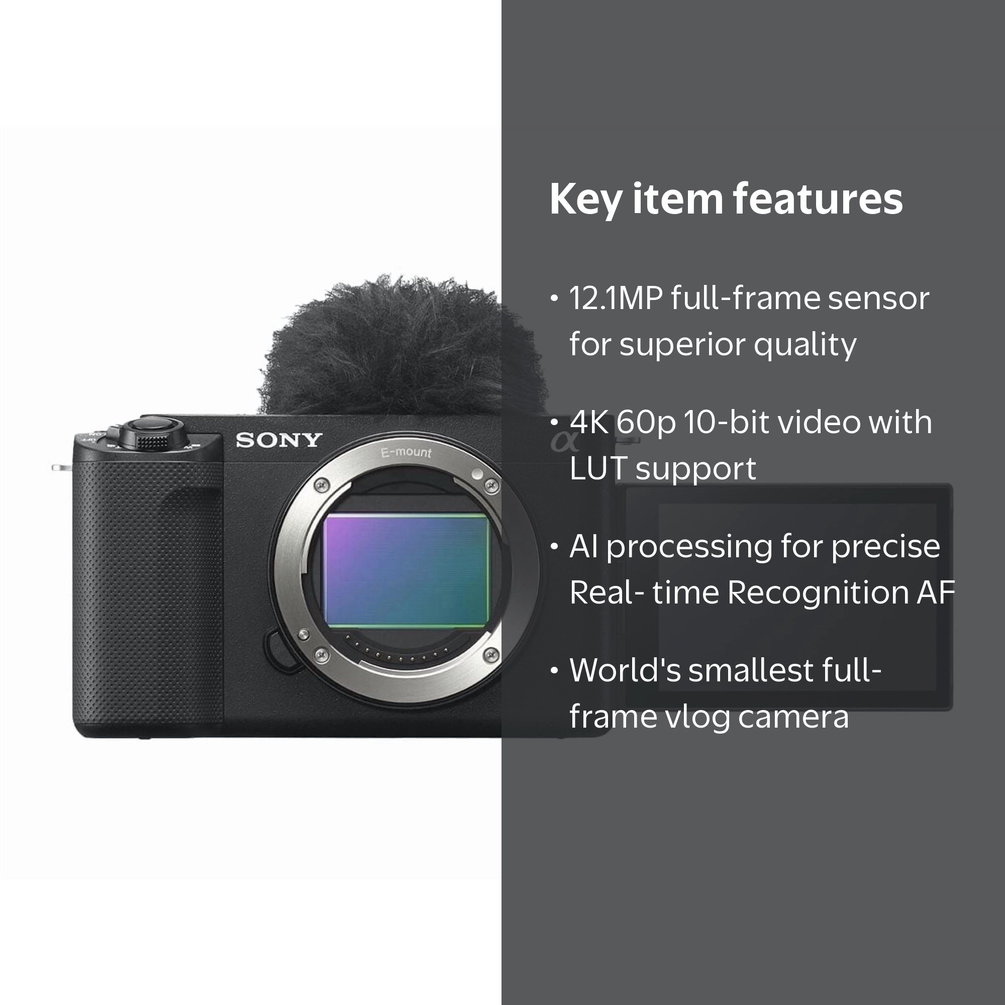 Sony Alpha ZV-E1 12.1MP Full Frame Sensor Mirrorless Digital