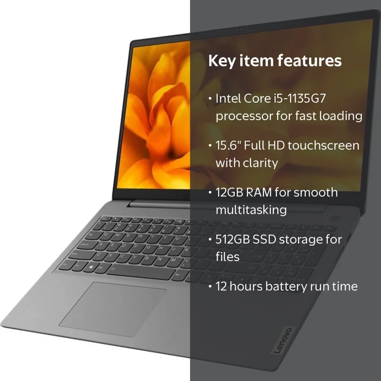 Lenovo IdeaPad 3 15ITL6 Laptop Computer, 15.6