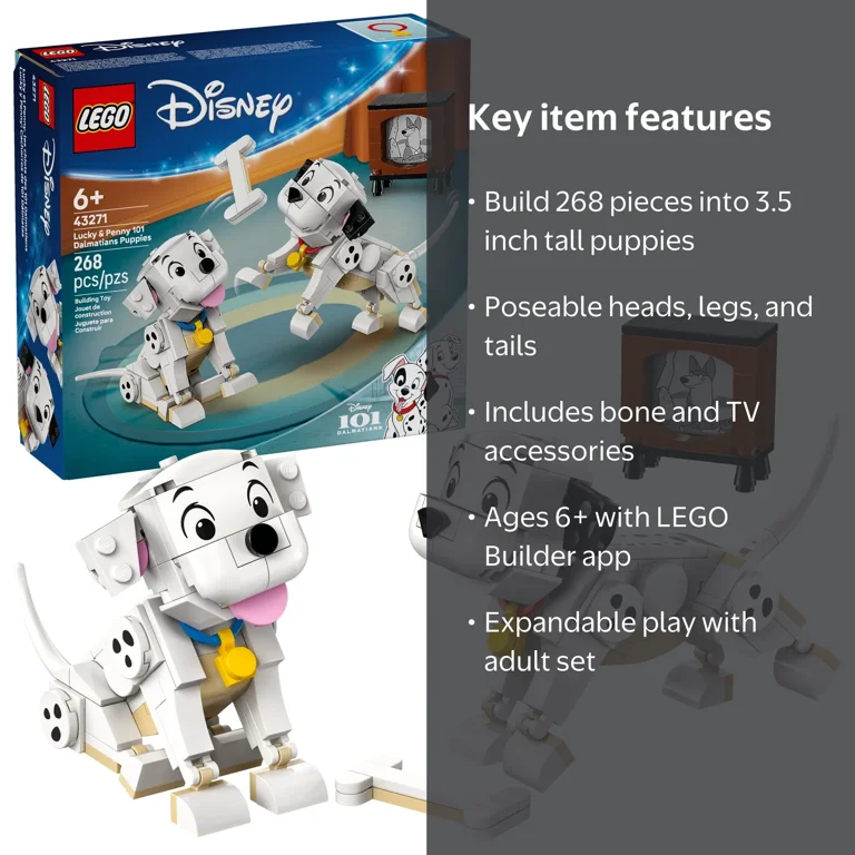LEGO, Disney Lucky & Penny 101 Dalmatians Puppies Set, 43271