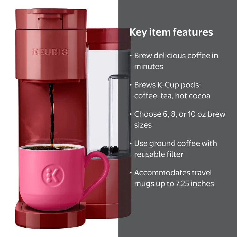 Keurig K-Express Essentials Red Single-Serve K-Cup Pod Coffee
