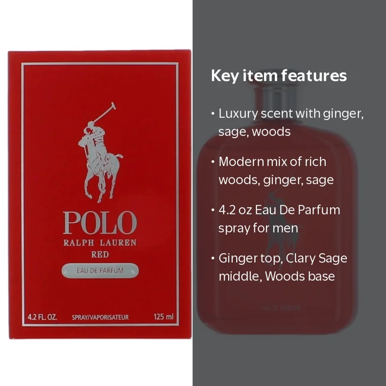 Ralph Lauren, Polo Red Eau De Parfum, 4.2 oz, for Men - Walmart.com