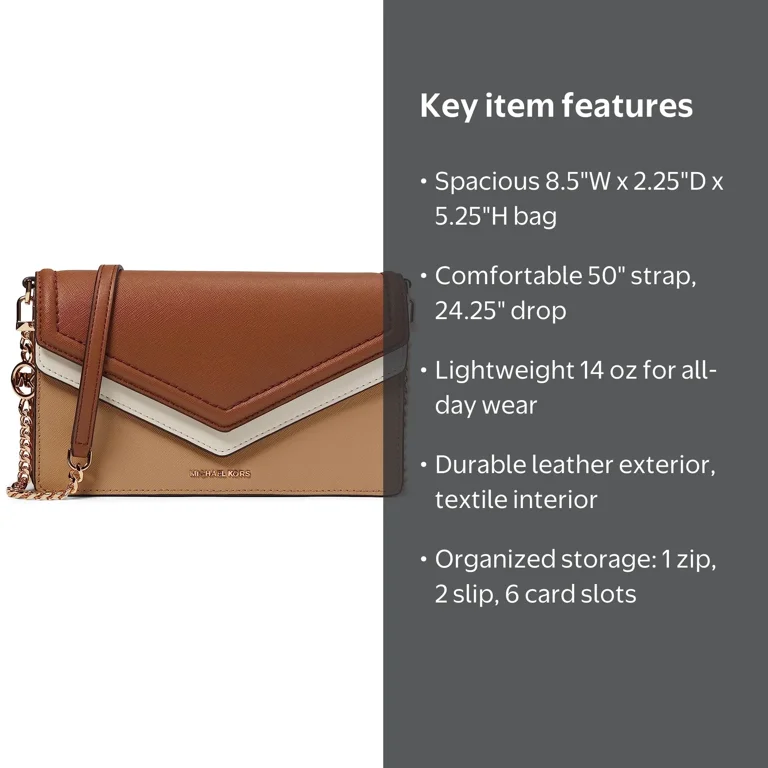 MICHEAL KORS JET SET ITEM クロスボディキャメルマルチ Michael Kors Jet Set Large Double Flap Envelope Crossbody Camel