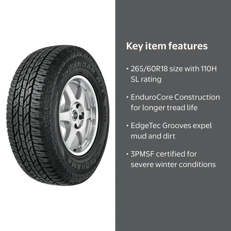 Yokohama Geolandar AT G015 All Terrain 265/60R18 110H Light Truck