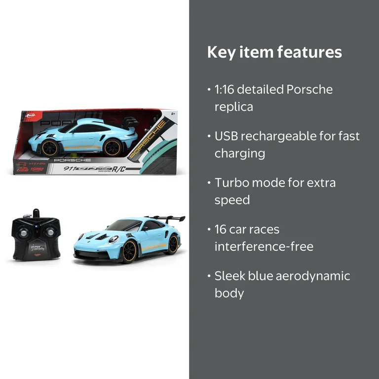 Jada Toys Porsche 911 (992) GT3 RS – 1:16 RC – USB Rechargeable