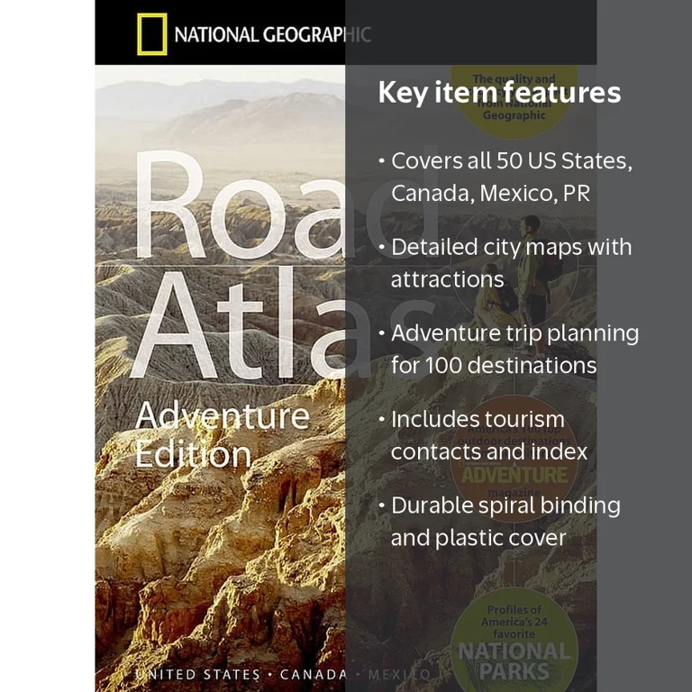 National Geographic Road Atlas: US, Canada, Mexico, Adventure