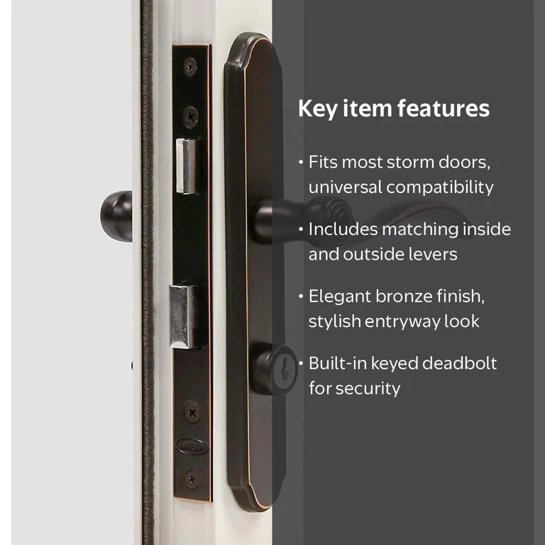 LARSON, Storm Door Handle Set, Bronze, Revere Mortise - Walmart.com