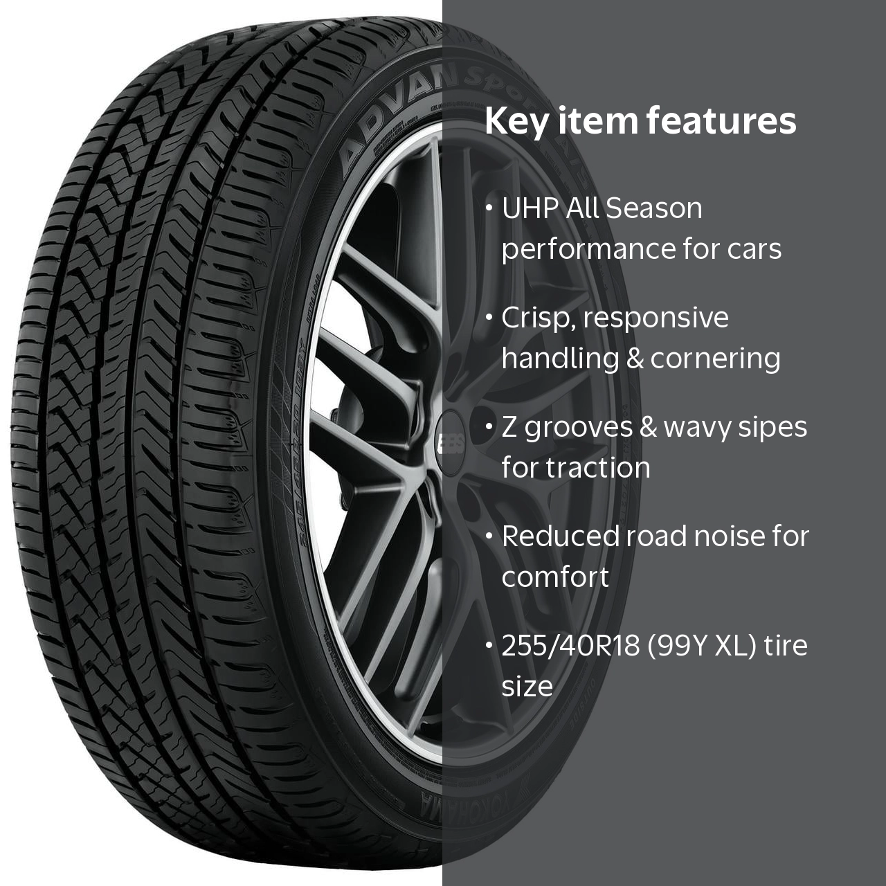 Yokohama Advan Sport A/S Plus UHP All Season 255/40R18 99Y XL