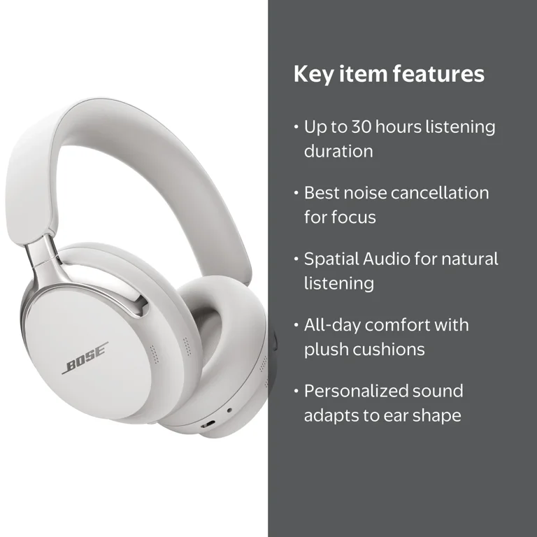 Bose QuietComfort Ultra Headphones II, Bluetooth Over Ear Noise