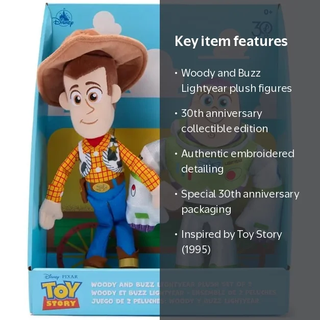 Disney 30th Anniversary Woody & Buzz Lightyear Plush Set - Walmart.com