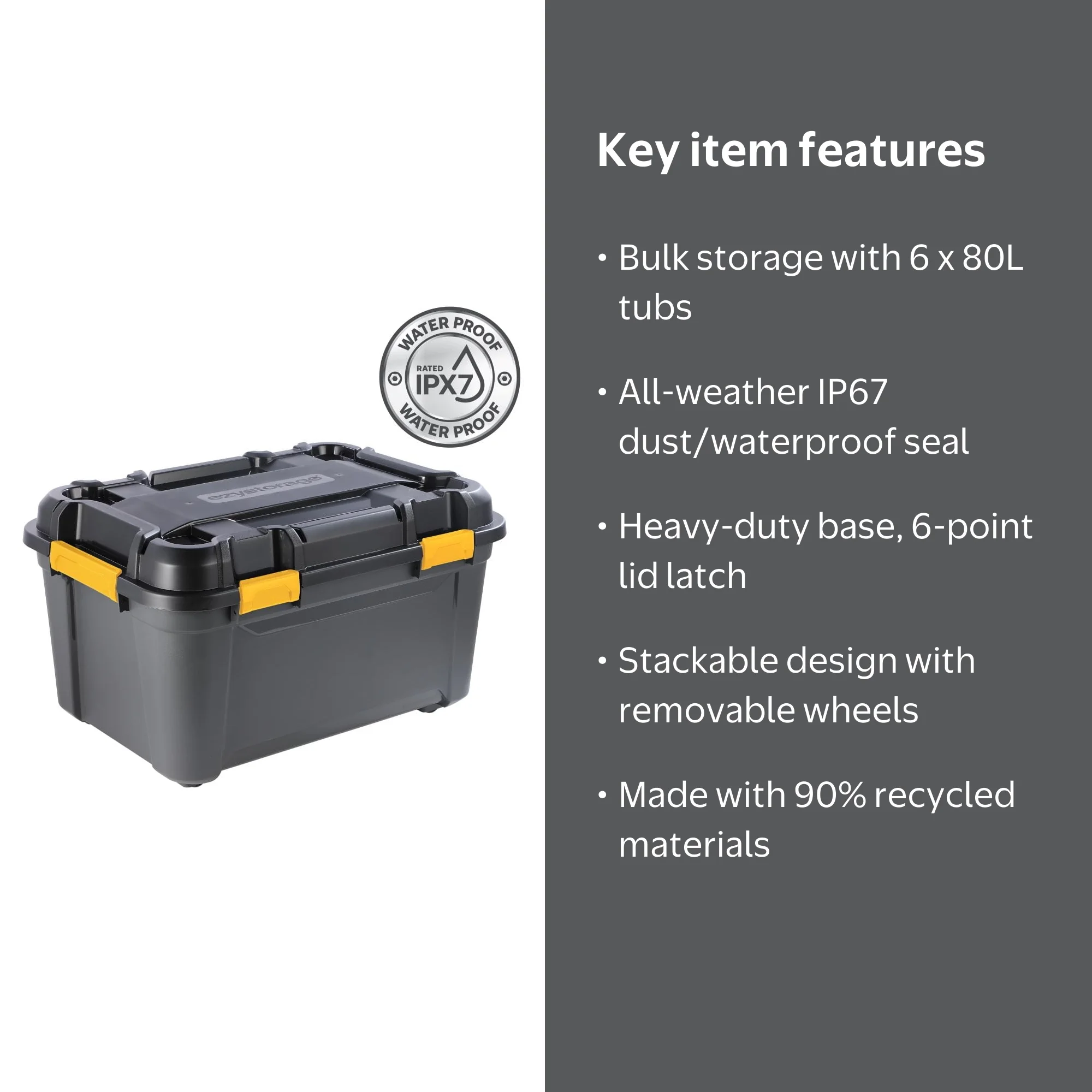 6 Pack Storage Tub - Commercial retail storage boxes - Walmart