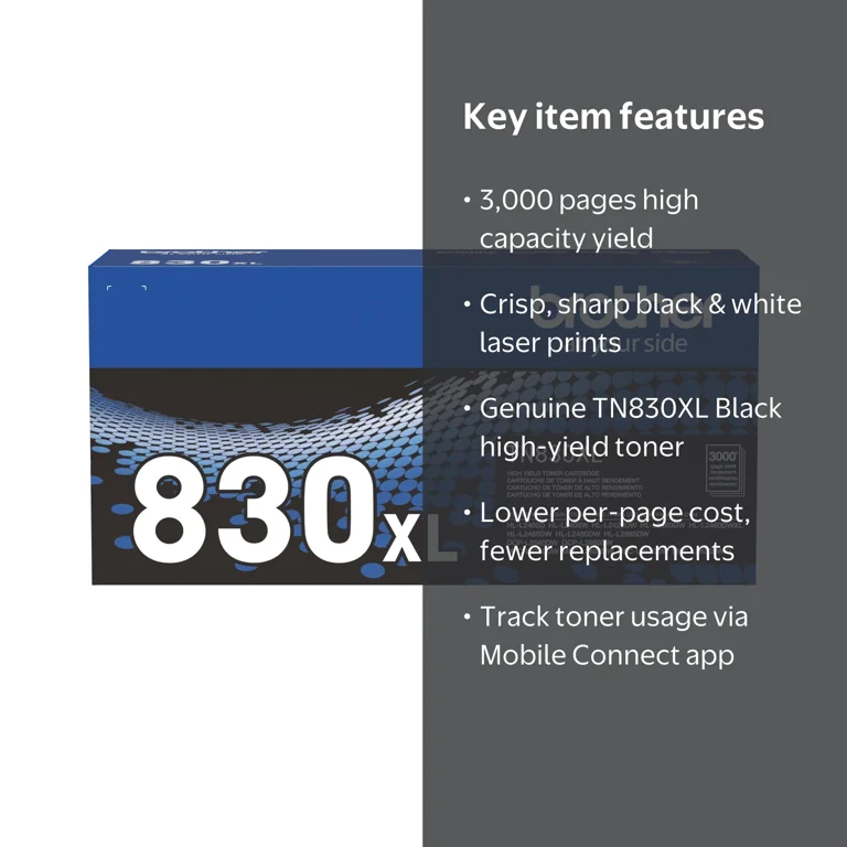Brother, Toner Cartridge, High Yield, Up to 3,000 Pages - Walmart.com