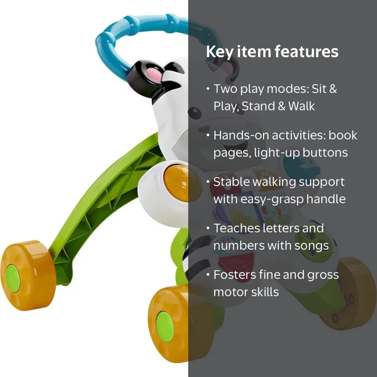 Fisher-Price, Baby Walker, Learn with Me Zebra Walker, Music