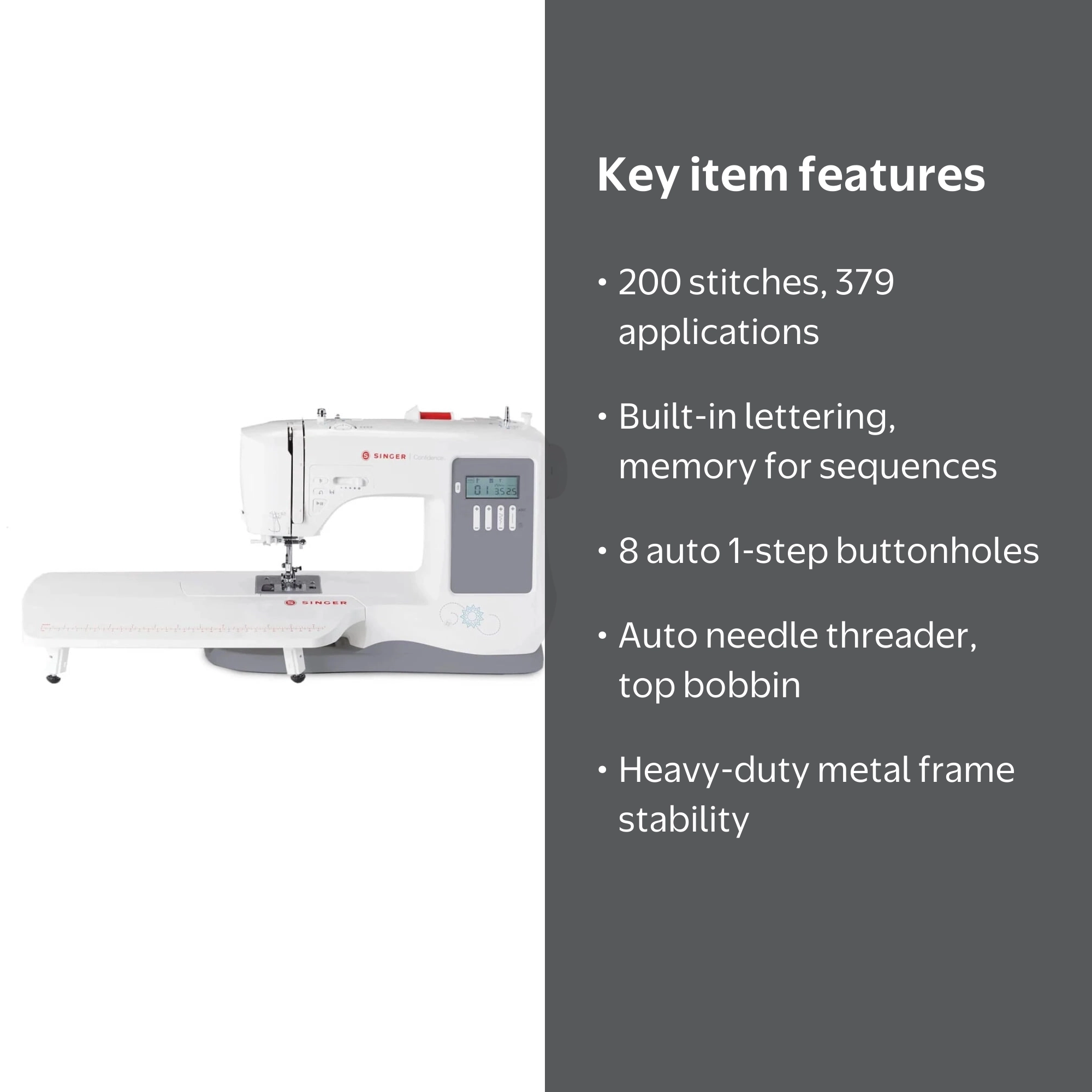 se☆si Singer, Sewing Machine, Confidence 7640, 200 Stitch & Lettering