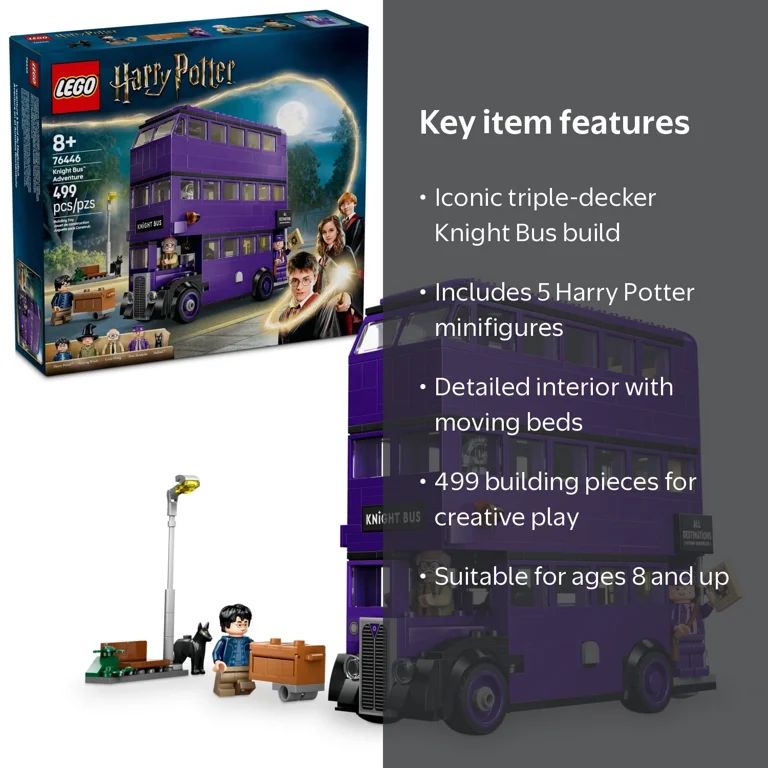 LEGO, Harry Potter Knight Bus Adventure, 76446, 499 Pieces