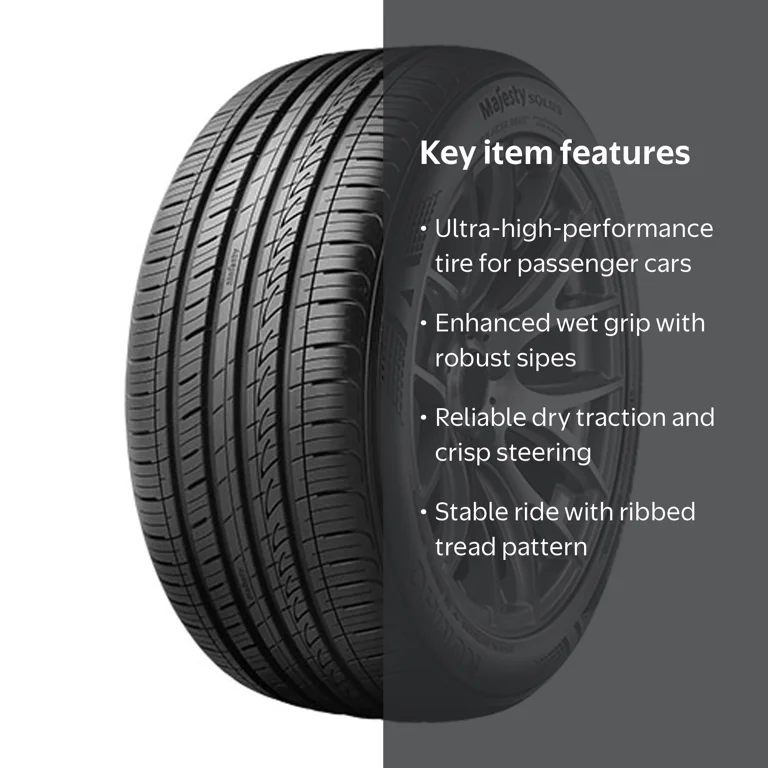 Kumho Tire, Passenger Tire, 225/45R17 91W, All Season Black 