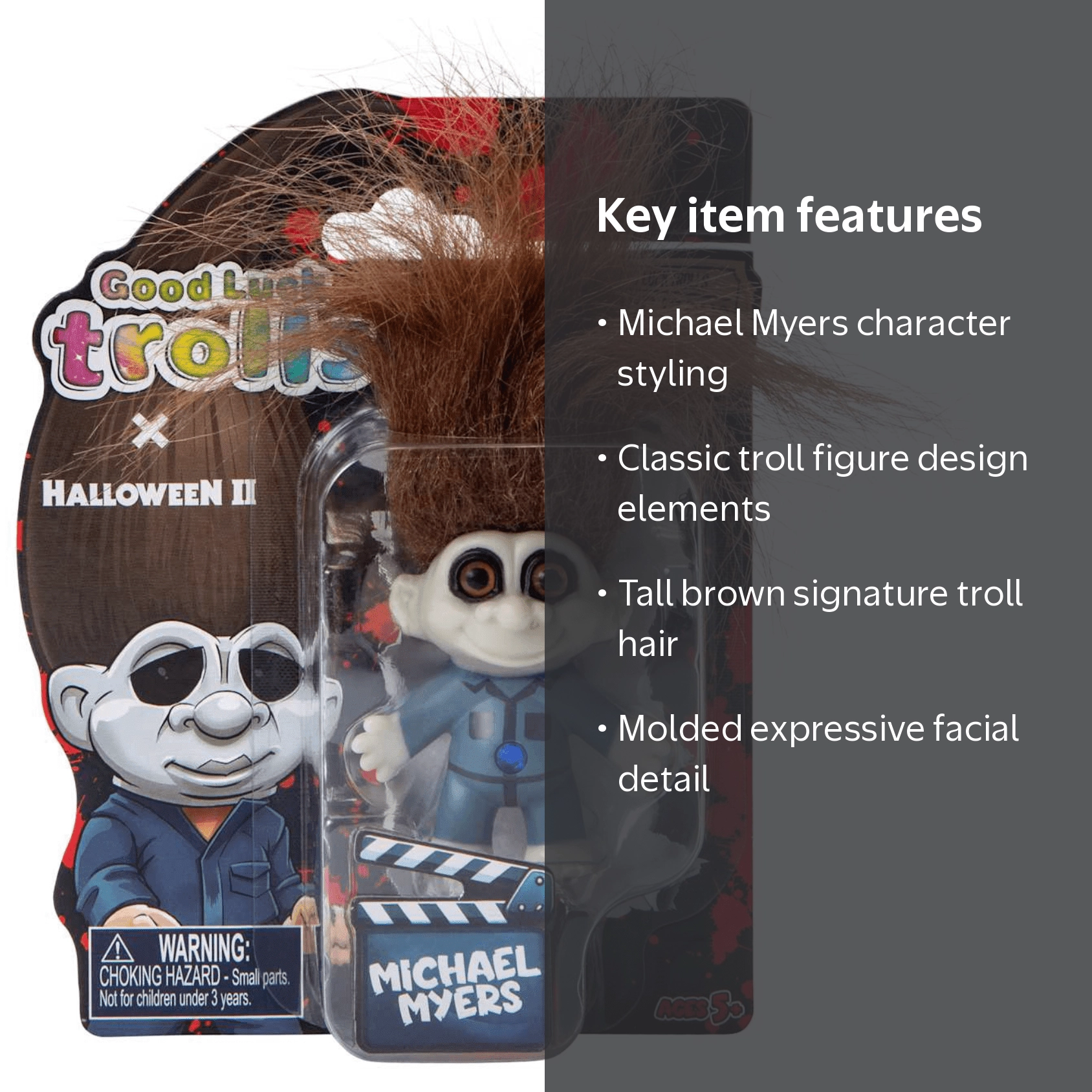 Troll　ブラックメタル black l Good Luck Trolls x Halloween II Michael Myers Troll Doll Figure