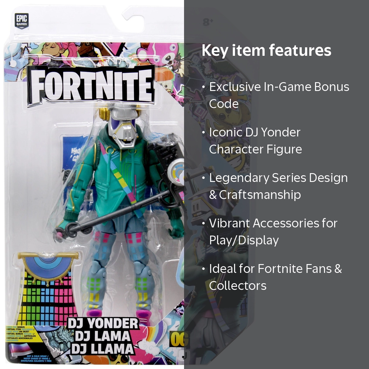 Jazwares Fortnite Legendary Series DJ Yonder Action Figure + code