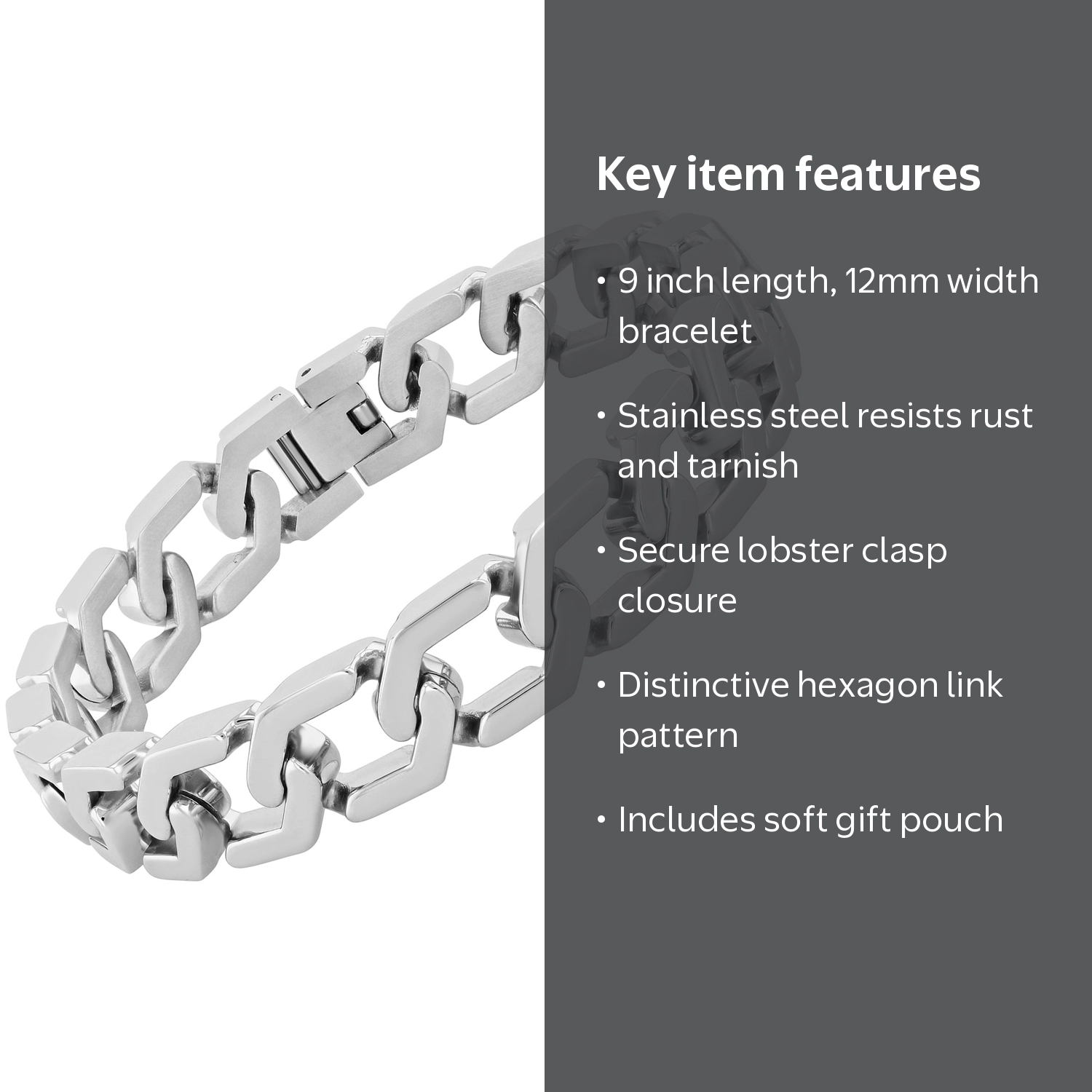 Free Shipping! Brilliance Fine Jewelry Men's Stainless Steel