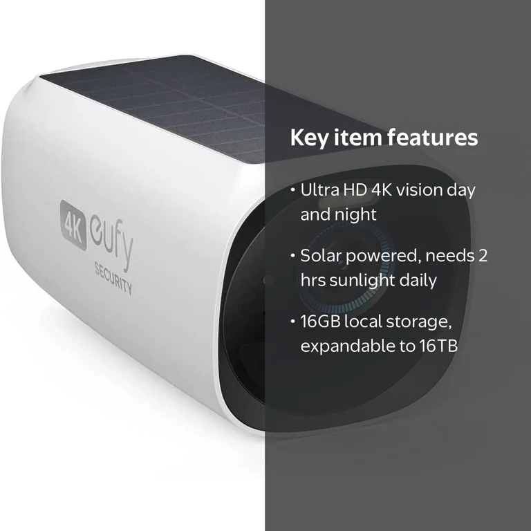 eufy Security eufyCam 3 Add-on Camera, 4K Wireless Outdoor, Solar