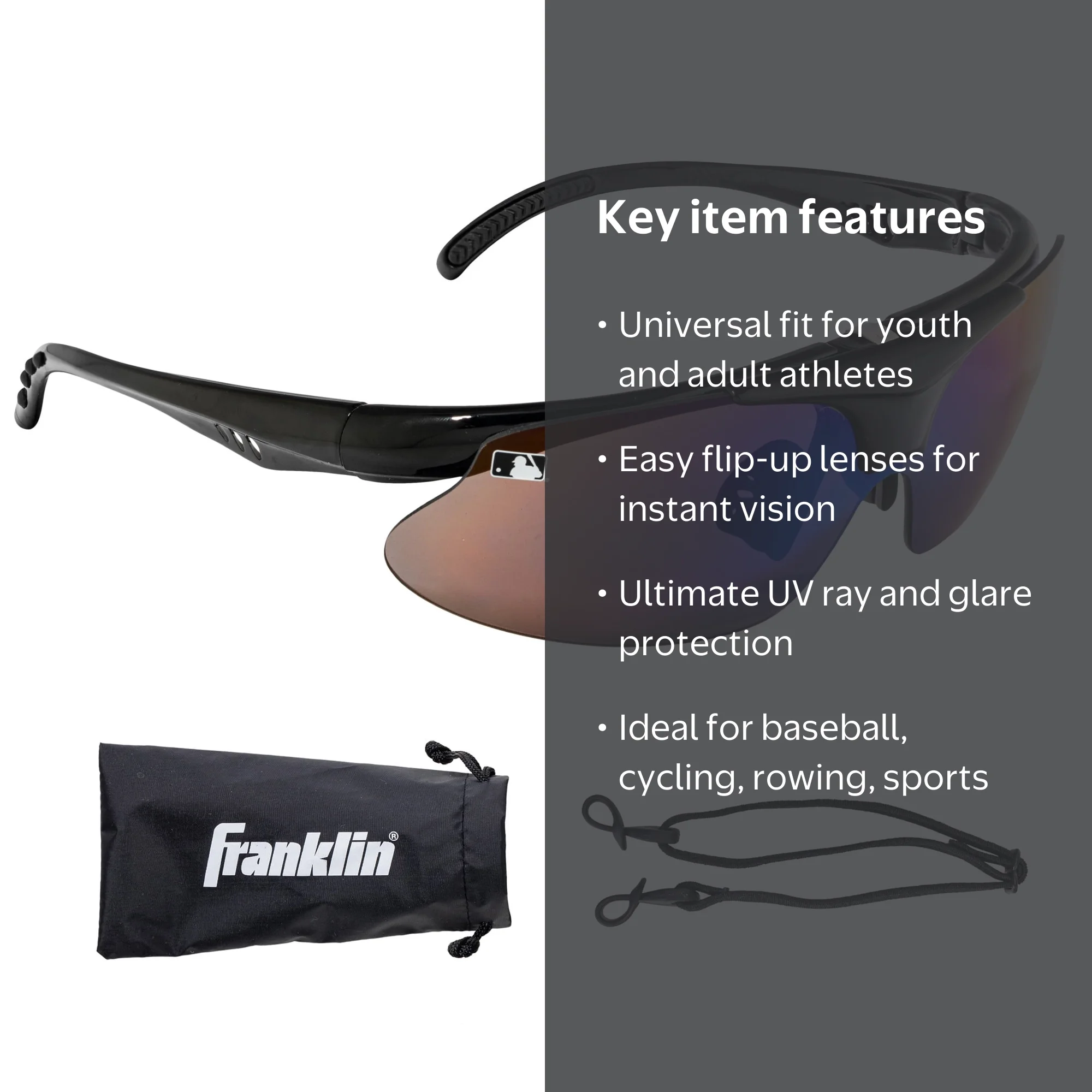 Franklin Sports UV Protection Flip Up Baseball Softball Sunglasses