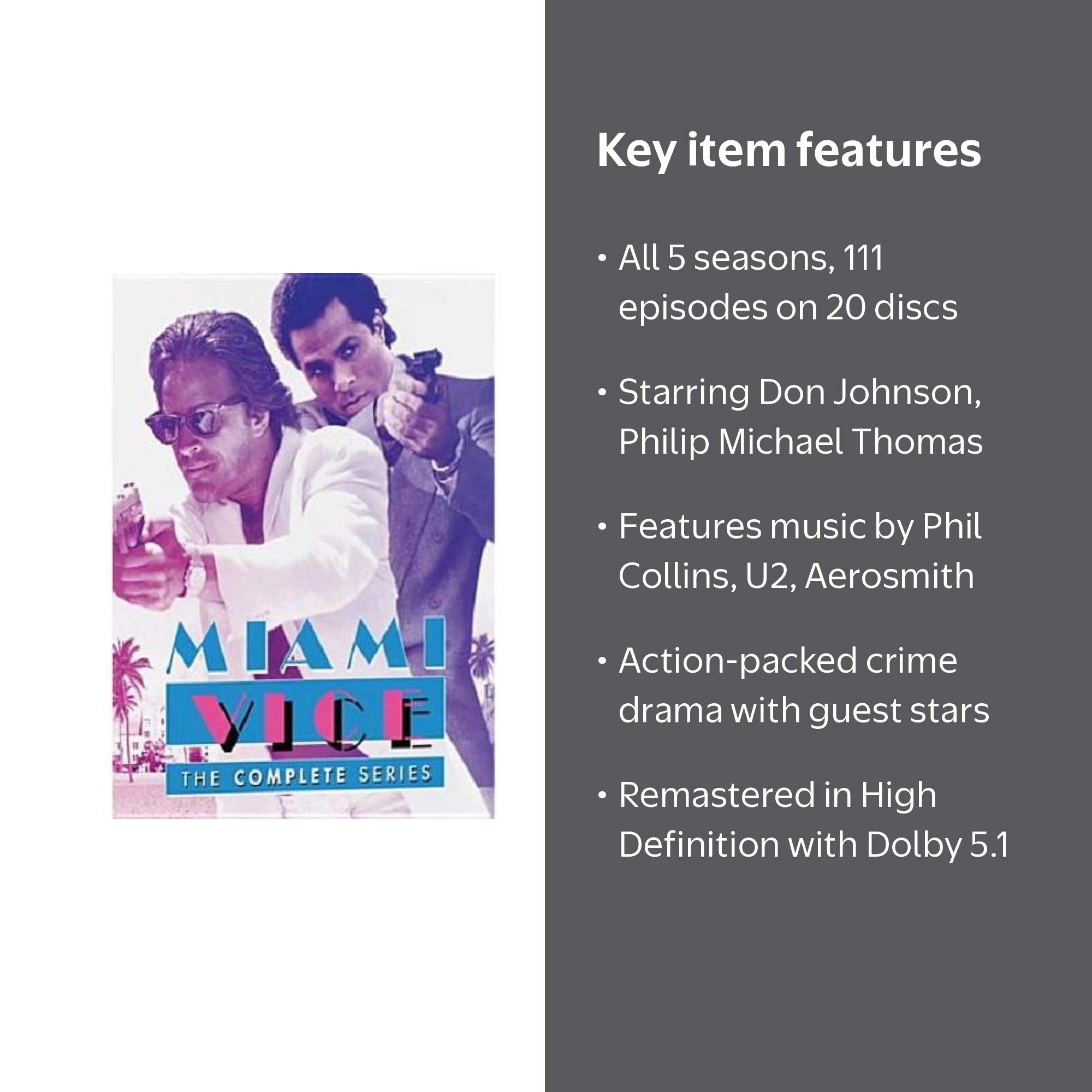 Anderson, Miami Vice The Complete Series DVD, 20 discs, 111