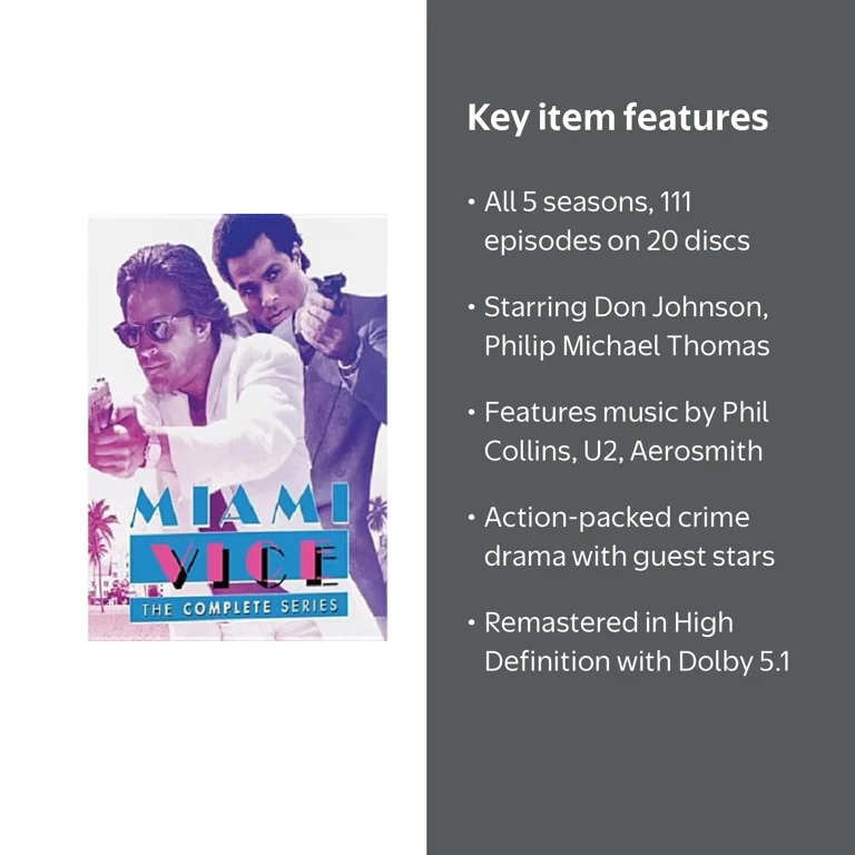 Anderson, Miami Vice The Complete Series DVD, 20 discs, 111