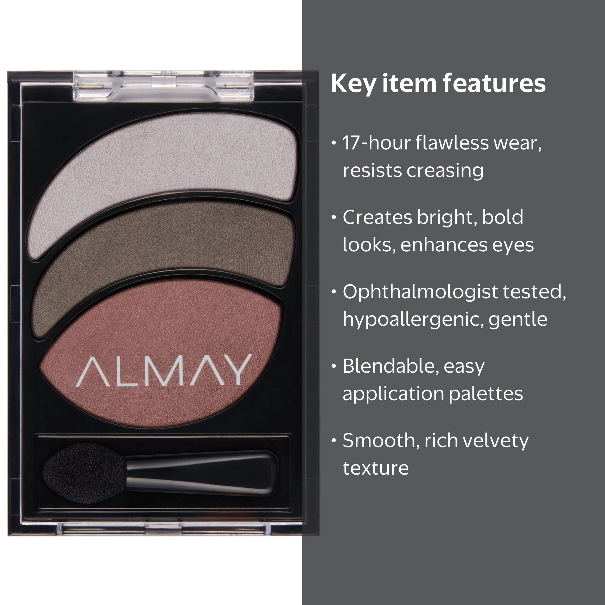 Almay Hypoallergenic Eyeshadow Trio Mulberry Moonlight 0.087 oz