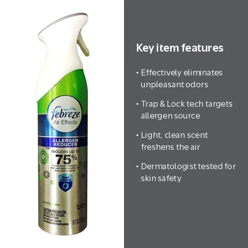 Febreze Air Effects Allergen Reducer Freshly Clean Air Freshener, 9.7 Oz