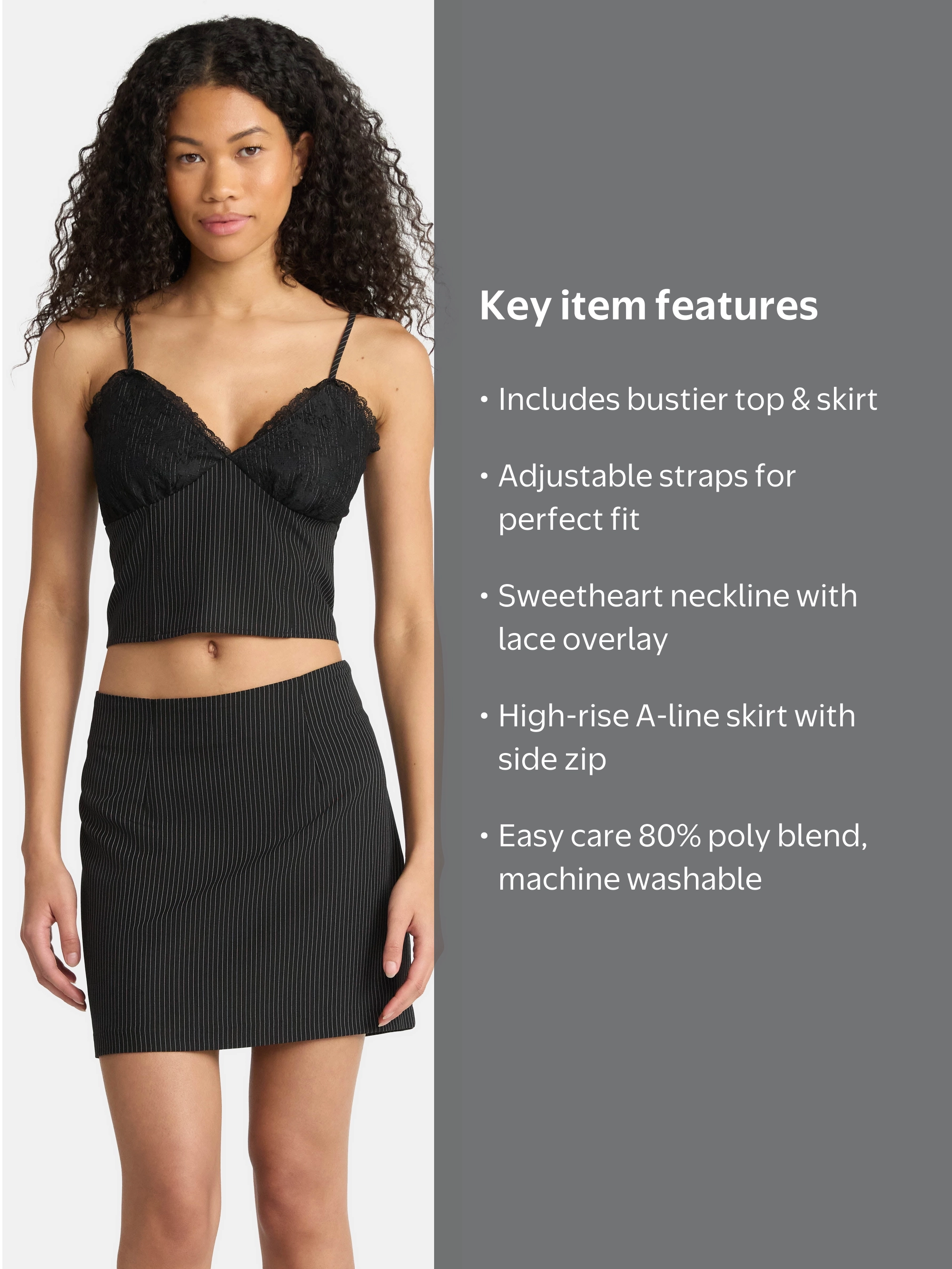 Ameri❤︎BUSTIER PATTERN KNIT SET Ameri（アメリ）の「BUSTIER PATTERN KNIT SET（ニット/セーター