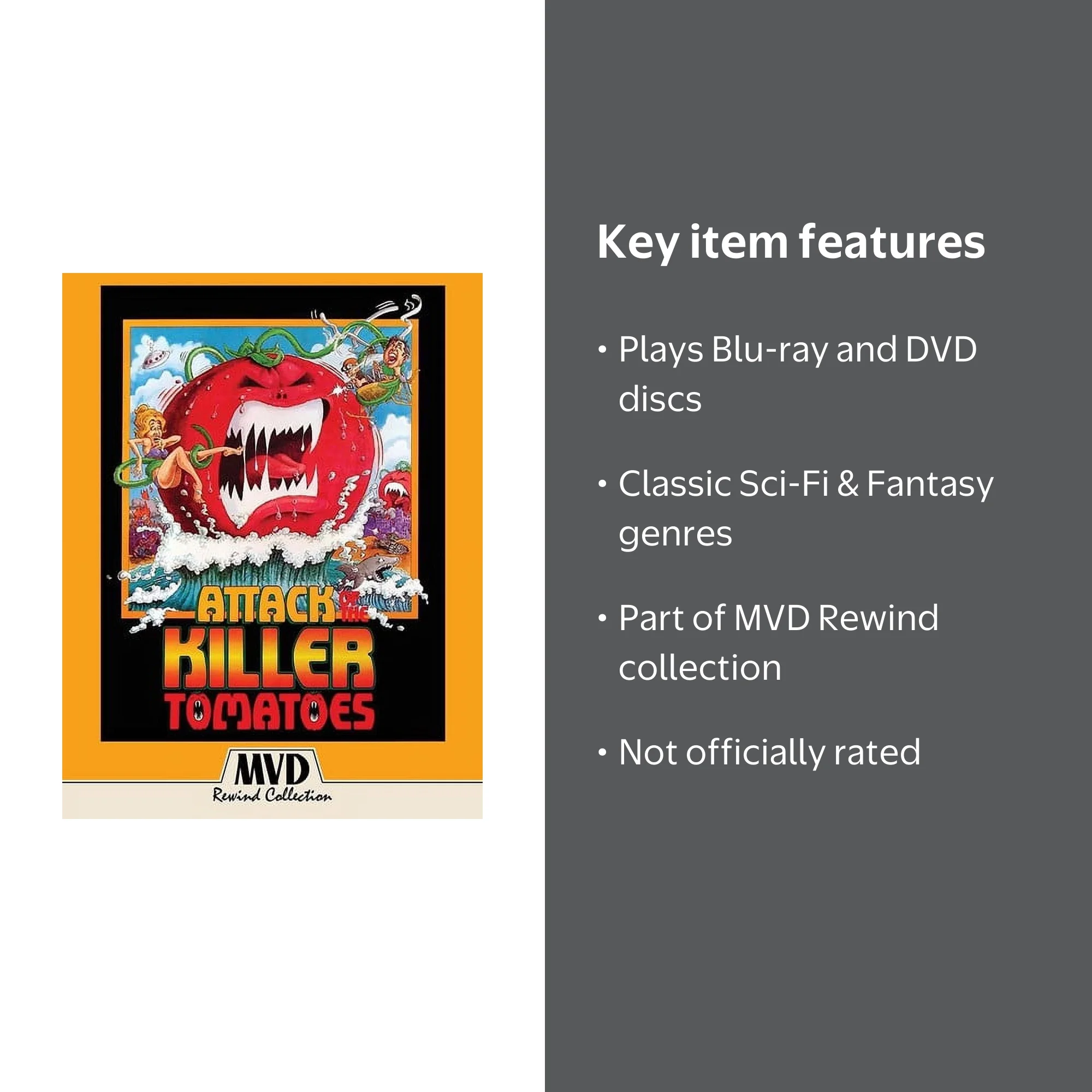 Attack of the Killer Tomatoes (Blu-ray + DVD), MVD Rewind, Sci-Fi