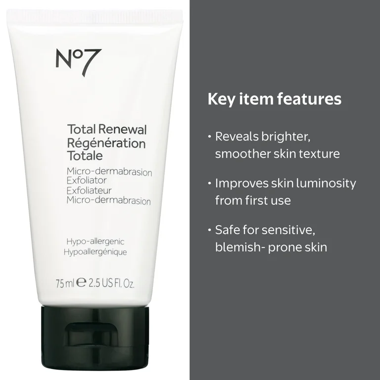 NO7 Total Renewal Microdermabrasion Exfoliator for Fine Lines