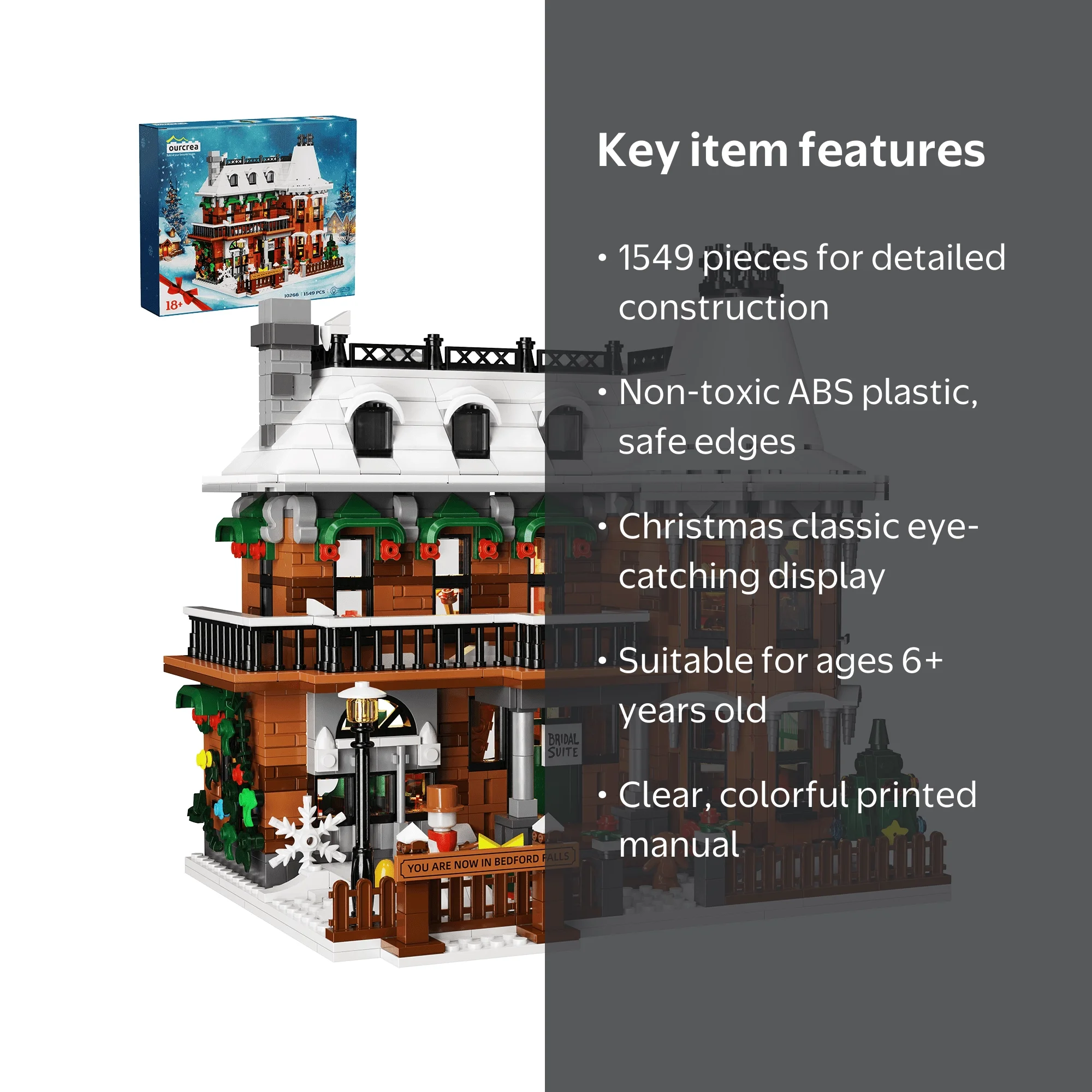 Bailey House Building Blocks Kit Wonderful Life Christmas Gift for