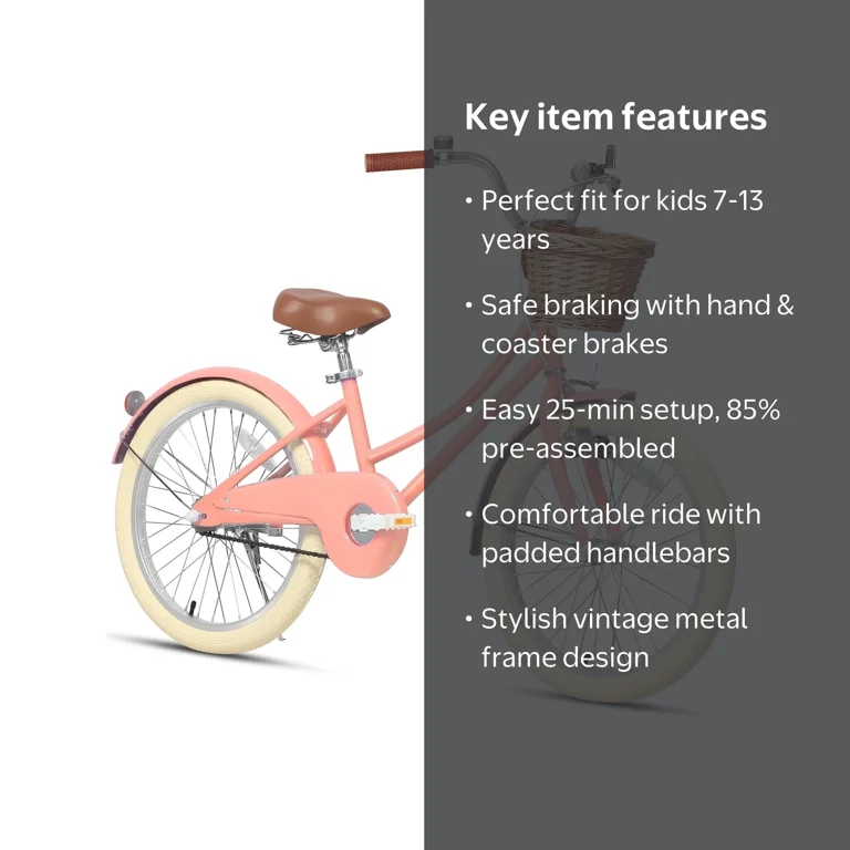 Glerc, Kids Girls Bike, 20 Inch Green with Kickstand - Walmart.com