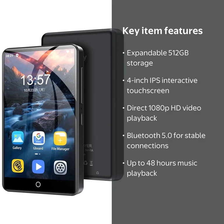 Oilsky 80GB MP3 Player with Bluetooth, WiFi, 4